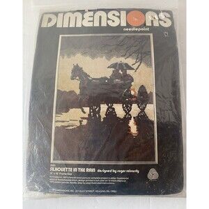 Dimensions Needlepoint Kit Amish Scene 1977 "In The Rain" 12x16